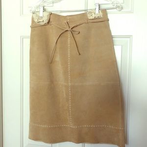 Suede skirt